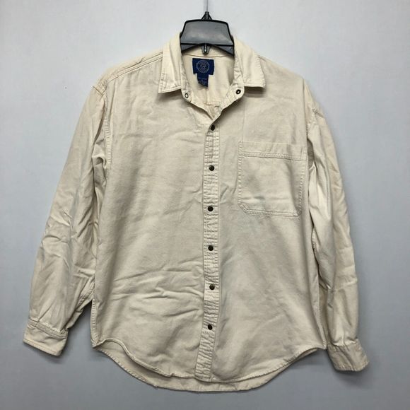 Vintage Gap Men Long Sleeve Cotton Button Snap Shirt Top Size Medium M098 -7 - Picture 1 of 9